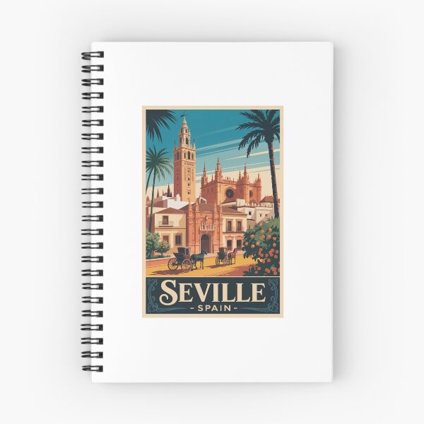 Item preview, Vintage Travel Seville Spain poster designed and sold by TulipaGraphics.