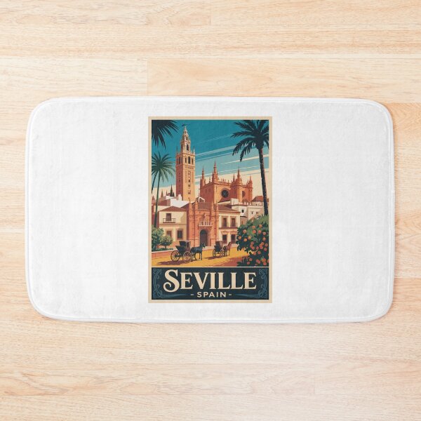 Item preview, Vintage Travel Seville Spain poster designed and sold by TulipaGraphics.