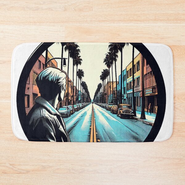Item preview, Look Away Down Gower Avenue – Los Angeles Noir Illustration (Inspired by Desperadoes Under the Eaves) designed and sold by DiamondSkyShirt.