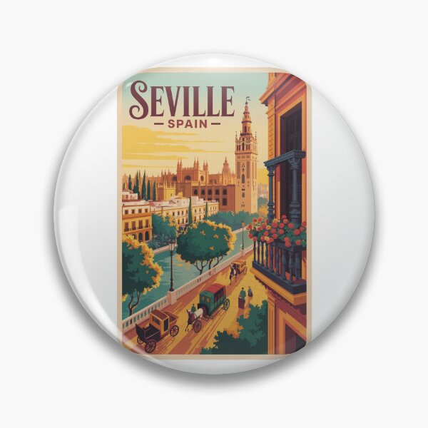 Item preview,  Vintage Travel Seville Spain poster designed and sold by TulipaGraphics.