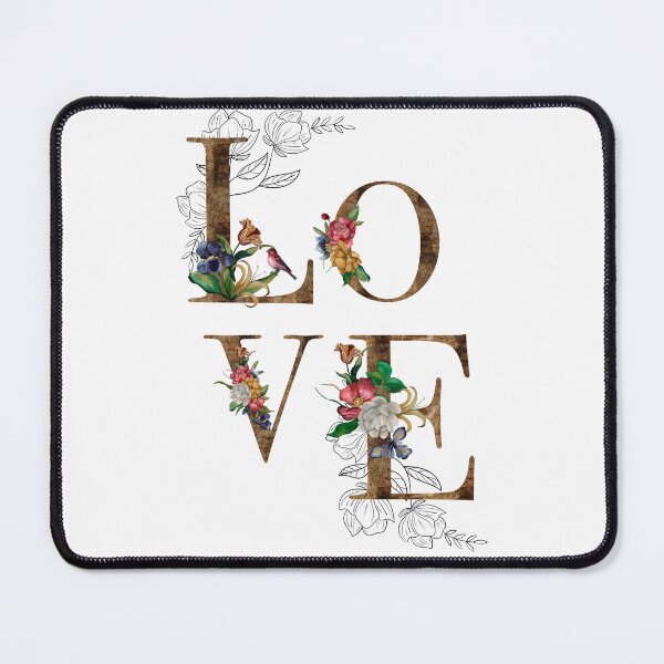 Item preview, Vintage Floral LOVE Typography – Romantic Botanical Letter Art designed and sold by Carftastic.