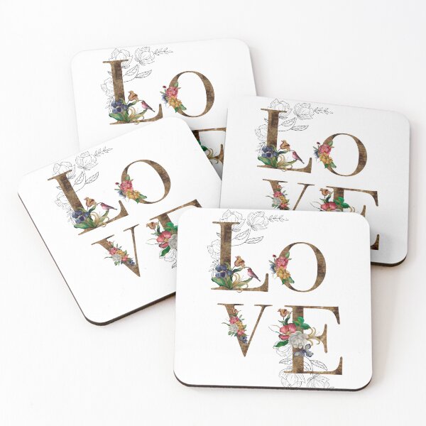 Item preview, Vintage Floral LOVE Typography – Romantic Botanical Letter Art designed and sold by Carftastic.