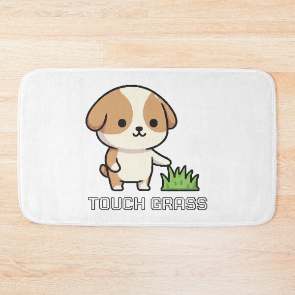 Item preview, Touch Grass Cute Dog designed and sold by TinyJoy Studio.