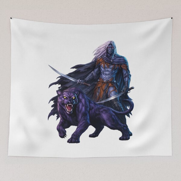 Item preview, Dark Elf Warrior with Panther designed and sold by Dragon Space.