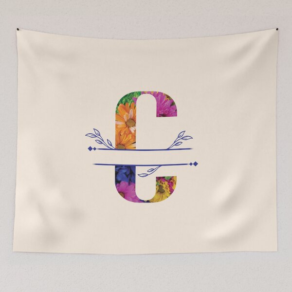 Item preview, Monogram...C... Vibrant Floral designed and sold by CHASAcreative.