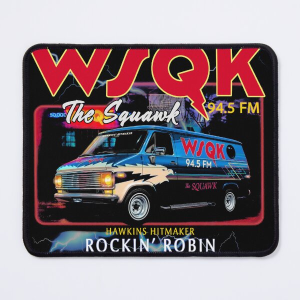 Item preview, Stranger Things WSQK The Squawk Van Lightning designed and sold by Reactivetees.