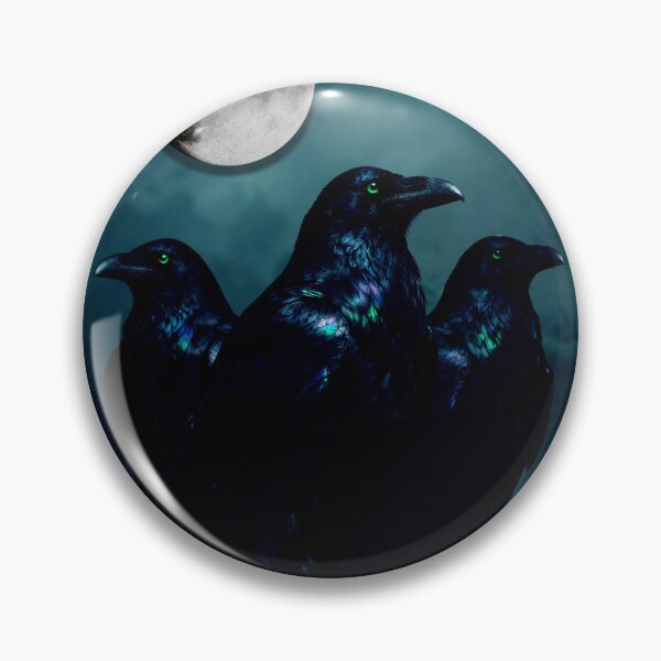 Item preview, three ravens – moonlight – dark fantasy animal art designed and sold by Traumrausch.
