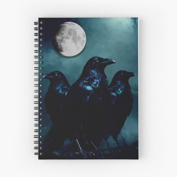 Item preview, three ravens – moonlight – dark fantasy animal art designed and sold by Traumrausch.