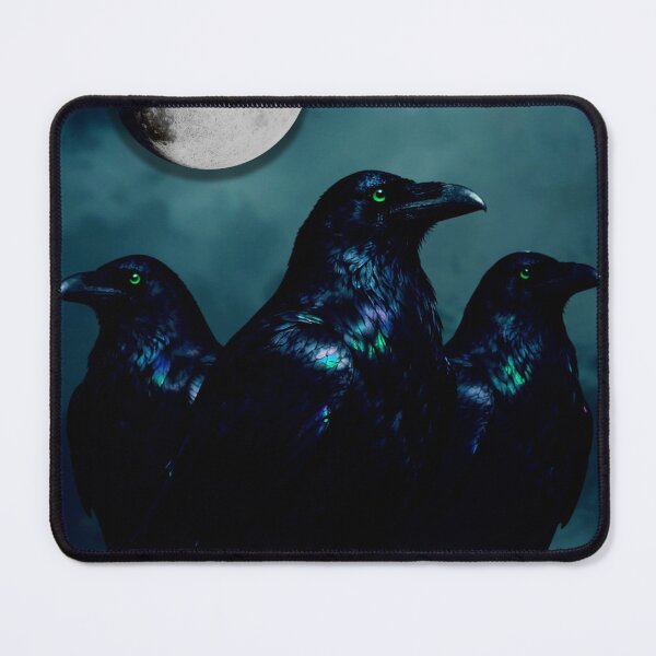 Item preview, three ravens – moonlight – dark fantasy animal art designed and sold by Traumrausch.