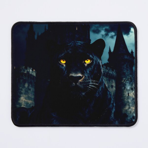 Item preview, black panther – dark castle – dark fantasy animal art designed and sold by Traumrausch.
