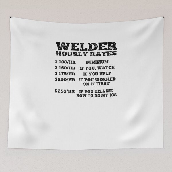 Item preview, Welder Hourly Rates V4 designed and sold by TeeTimeGuys.
