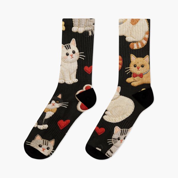 Item preview, cat embroidery designed and sold by artsmeow.
