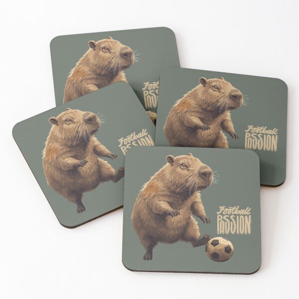 Item preview, Capybara with ball - Fun Football Illustration with Animal Personality designed and sold by JuanaDesigns.