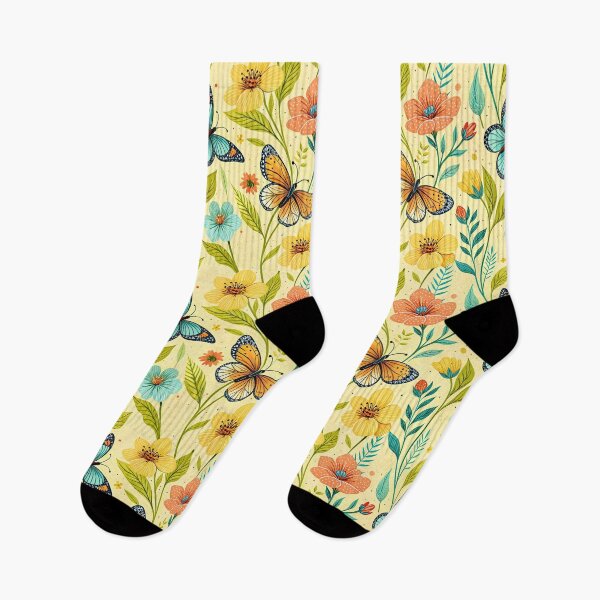 Item preview, Whimsical Spring Flowers in Sunny Colors designed and sold by FunnyTeeByMe.
