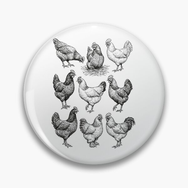 Item preview, Hens 90s Vintage Farm Lovers Tattoo Style designed and sold by MuniraWearify.