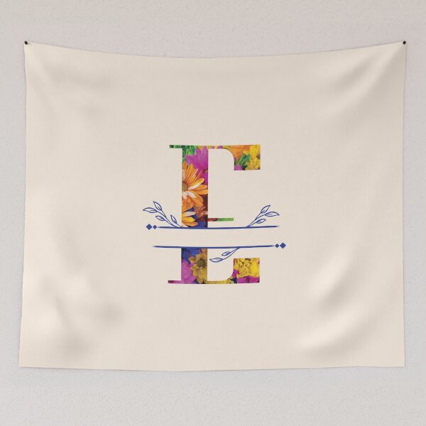 Item preview, Monogram...E... Vibrant Floral designed and sold by CHASAcreative.