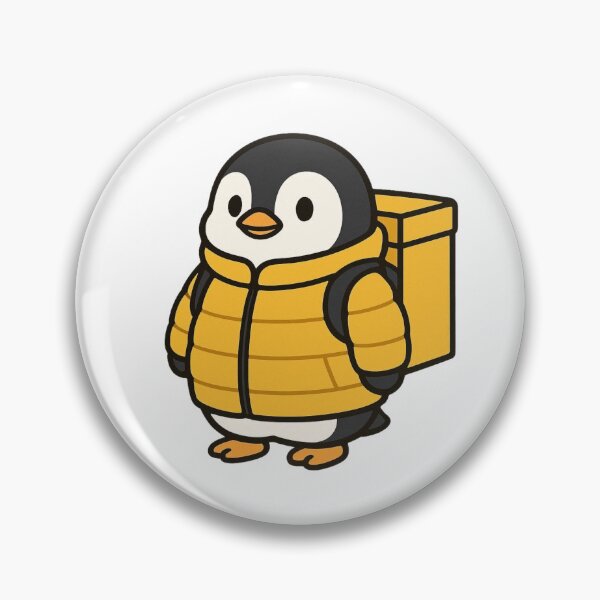 Item preview, Penguin Delivery Worker in Puffy Jacket – Cute Job Design designed and sold by Confuzz1ed.