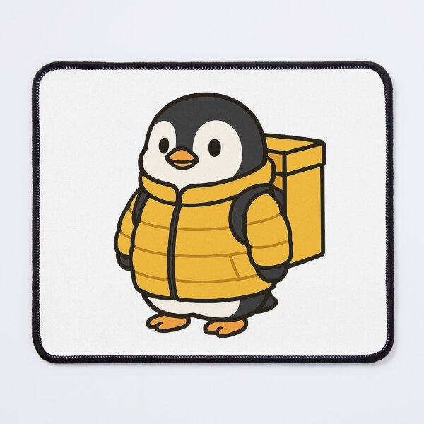 Item preview, Penguin Delivery Worker in Puffy Jacket – Cute Job Design designed and sold by Confuzz1ed.