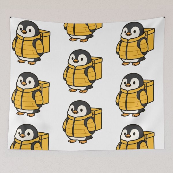 Item preview, Penguin Delivery Worker in Puffy Jacket – Cute Job Design designed and sold by Confuzz1ed.