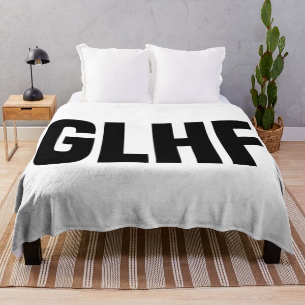 Item preview, GLHF, Good Luck, Have Fun Bold Typography designed and sold by Memes N Lore .