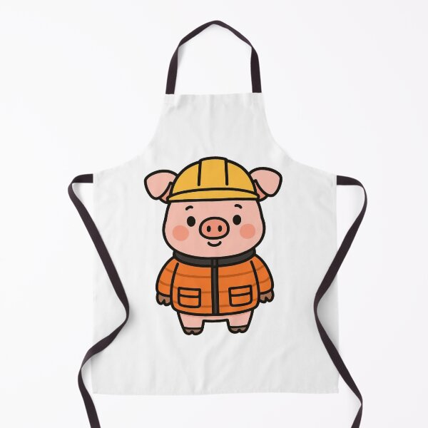 Item preview, Pig Construction Worker in Winter Jacket – Cute Job Animal designed and sold by Confuzz1ed.