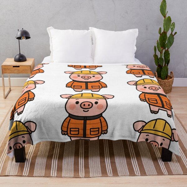 Item preview, Pig Construction Worker in Winter Jacket – Cute Job Animal designed and sold by Confuzz1ed.
