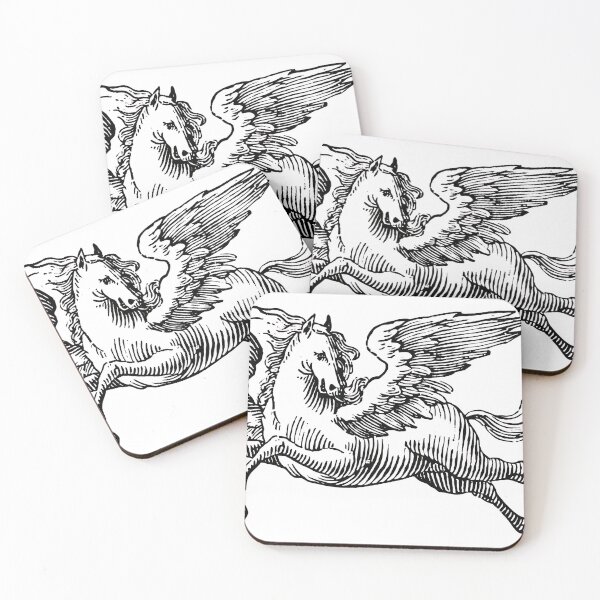Item preview, Pegasus woodcut 1715 vintage designed and sold by S-M-P-A.