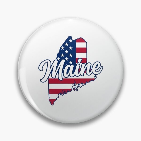 Item preview, Maine State American Flag Outline – Patriotic Pride Script designed and sold by Paper Drip.