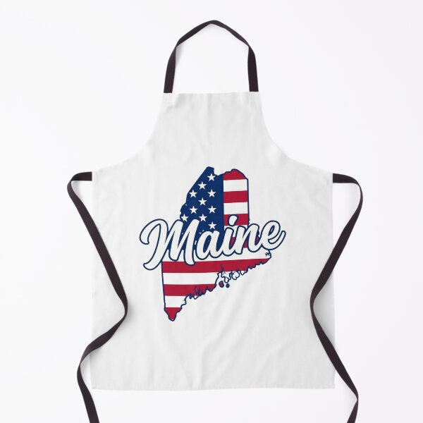 Item preview, Maine State American Flag Outline – Patriotic Pride Script designed and sold by Paper Drip.