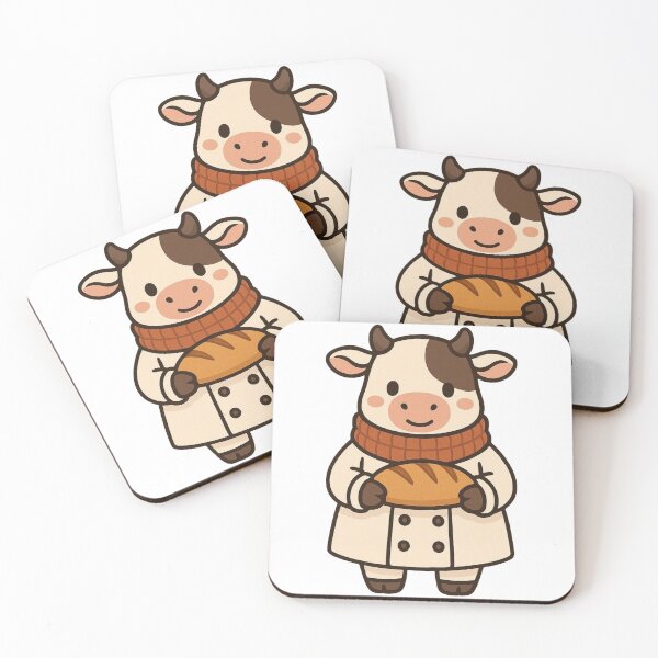 Item preview, Cow Baker in Warm Winter Outfit – Cute Job Design designed and sold by Confuzz1ed.