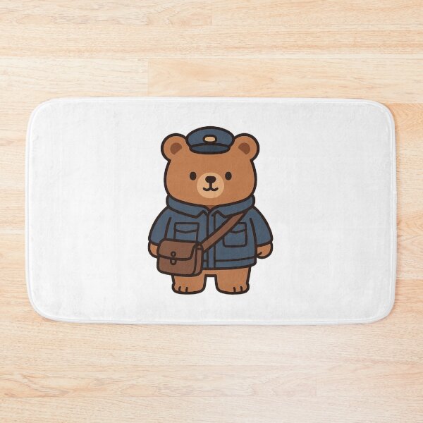 Item preview, Bear Postal Worker in Winter Jacket – Cute Job Animal designed and sold by Confuzz1ed.