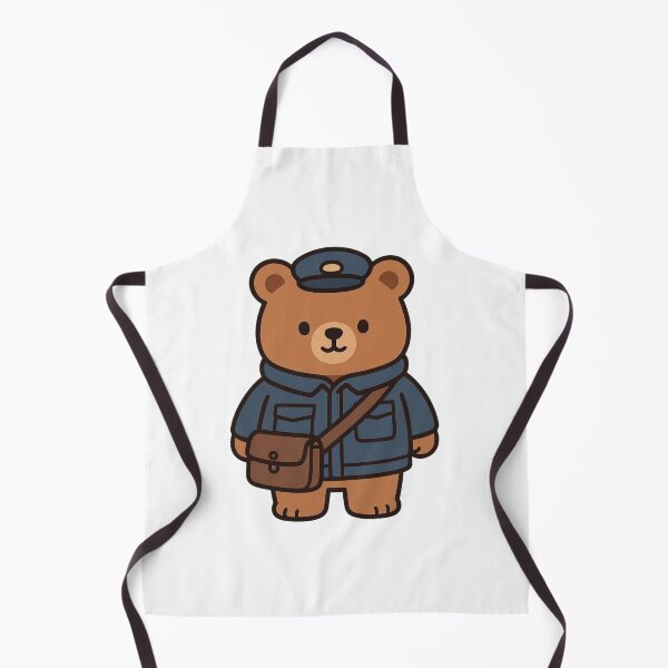 Item preview, Bear Postal Worker in Winter Jacket – Cute Job Animal designed and sold by Confuzz1ed.