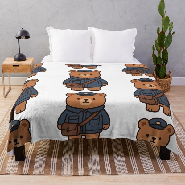 Item preview, Bear Postal Worker in Winter Jacket – Cute Job Animal designed and sold by Confuzz1ed.