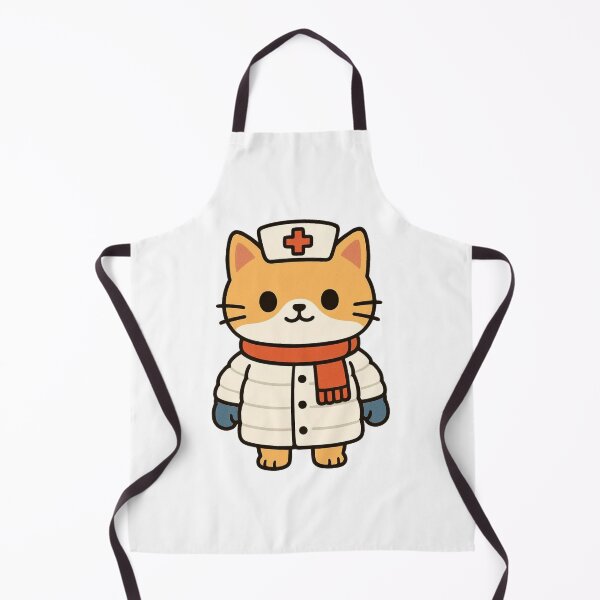 Item preview, Cat Nurse in Padded Coat – Cozy Winter Job Character designed and sold by Confuzz1ed.