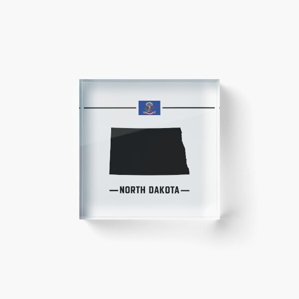 Item preview, North Dakota State Pride - Minimalist Map & Flag Silhouette designed and sold by mashmosh.