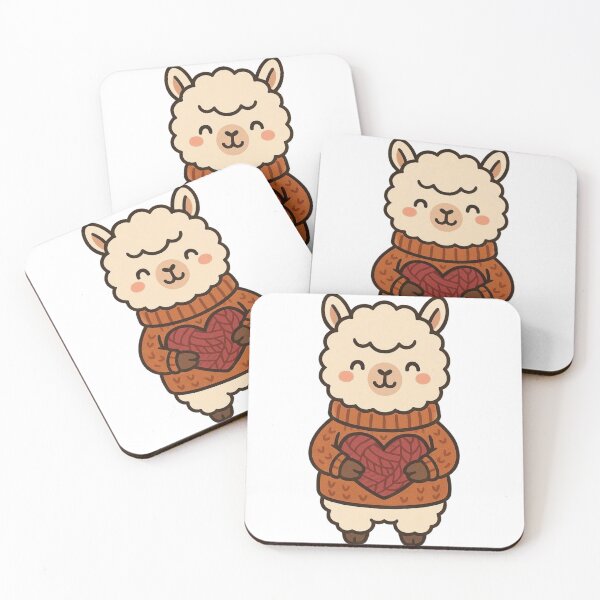 Item preview, Alpaca Holding Heart Scarf Bundle – Cozy Valentine Art designed and sold by Confuzz1ed.