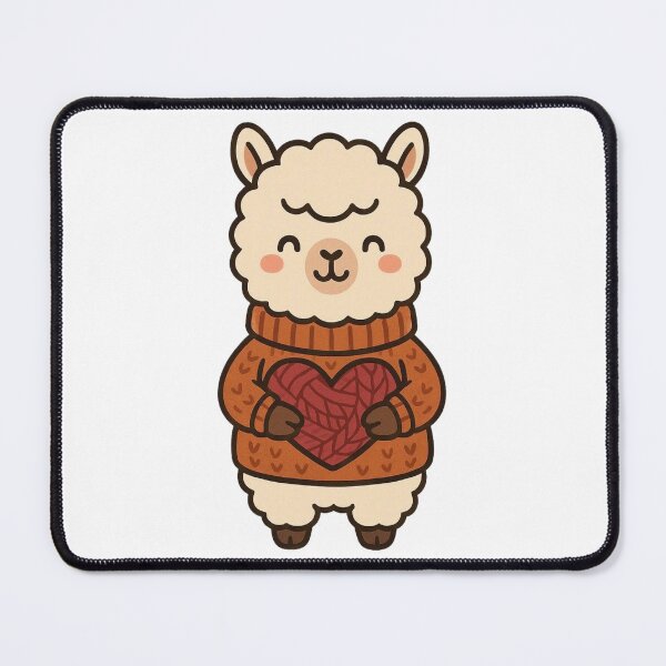 Item preview, Alpaca Holding Heart Scarf Bundle – Cozy Valentine Art designed and sold by Confuzz1ed.