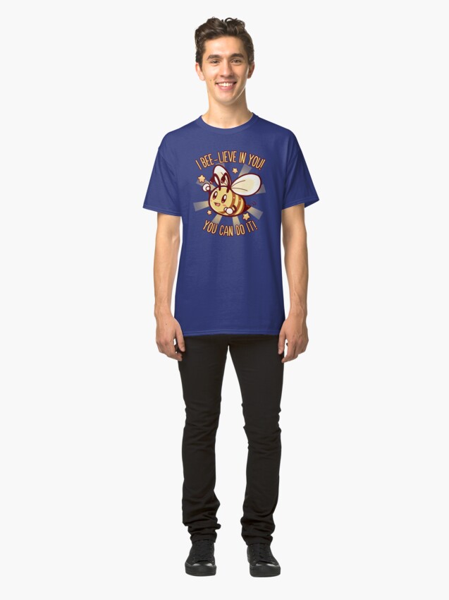 Alternate view of Beelieve in Yourself - Bee Pun Classic T-Shirt