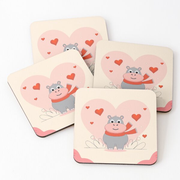 Item preview, Valentine Hippo designed and sold by NeatThingLover.