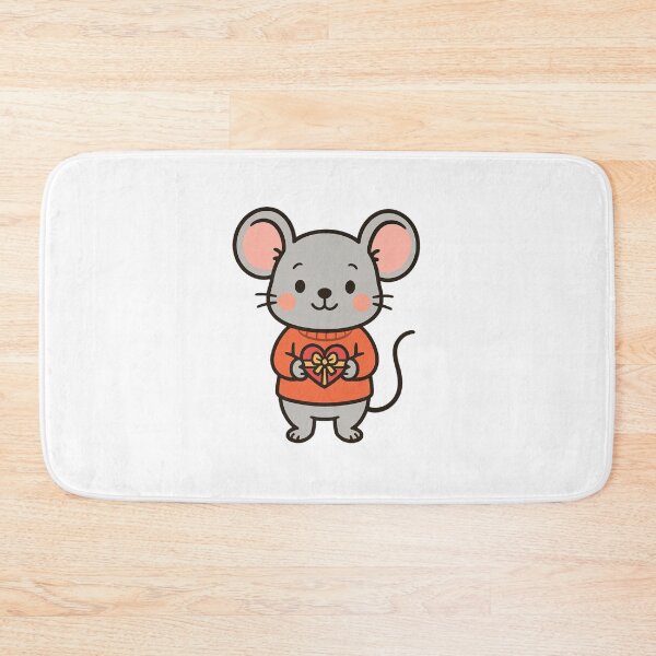Item preview, Mouse Presenting Tiny Heart Gift – Cute Valentine Design designed and sold by Confuzz1ed.