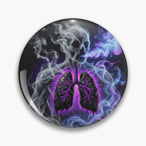 Item preview, Clouds That Kill - Anti-Smoking Glitch Art Skull & Lungs designed and sold by MiracleDroplet.