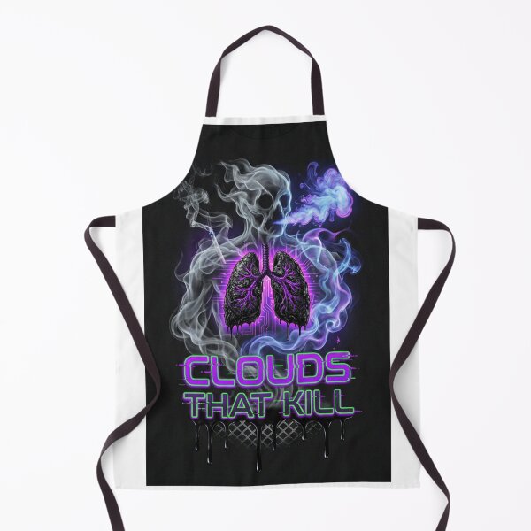 Item preview, Clouds That Kill - Anti-Smoking Glitch Art Skull & Lungs designed and sold by MiracleDroplet.