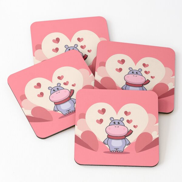 Item preview, Hippo Hearts designed and sold by NeatThingLover.
