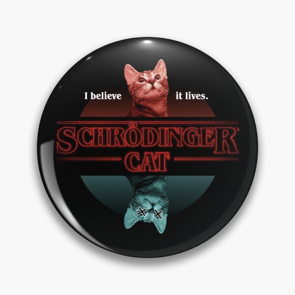 Item preview, I believe it lives - Schrödinger’s Cat – Science Humor Neon Style designed and sold by GosiaArtGarden.