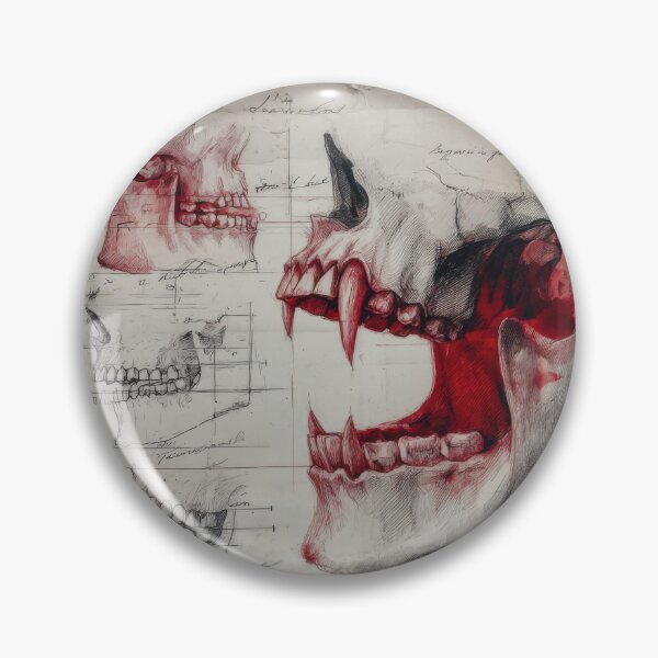 Item preview, Anatomical Study of a Fanged Jaw and Skull designed and sold by Shannon Hilson.