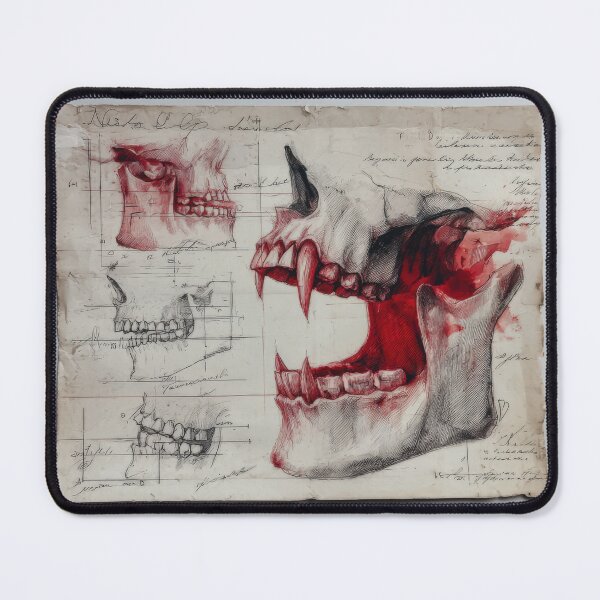 Item preview, Anatomical Study of a Fanged Jaw and Skull designed and sold by Shannon Hilson.