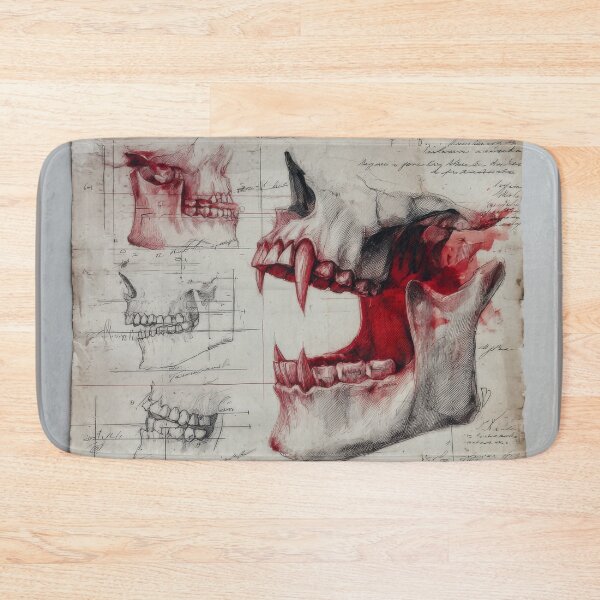 Item preview, Anatomical Study of a Fanged Jaw and Skull designed and sold by Shannon Hilson.