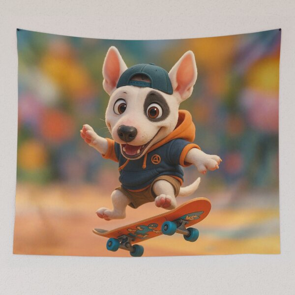 Item preview, Skater Miniature Bull Terrier designed and sold by Sillytoe.
