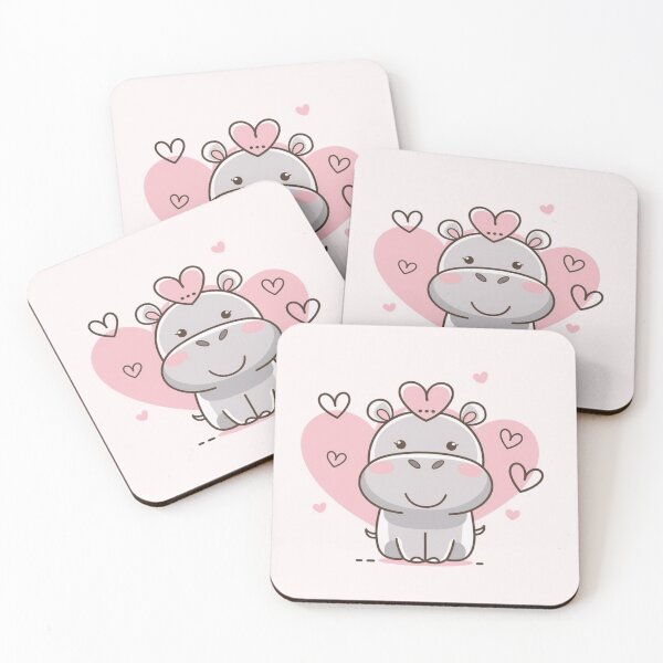 Item preview, Cute Valentine Hippo designed and sold by NeatThingLover.