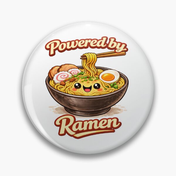 Item preview, Powered by Ramen – Cute Food Lover Graphic Tee | Kawaii Noodles Shirt designed and sold by Purdiole-art.